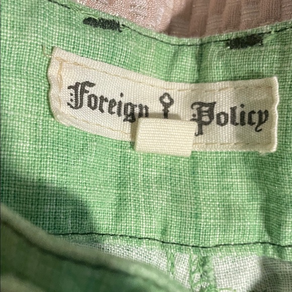 Foreign Policy Spring Green Linen Women's Knee Length Size 4 - Picture 8 of 10